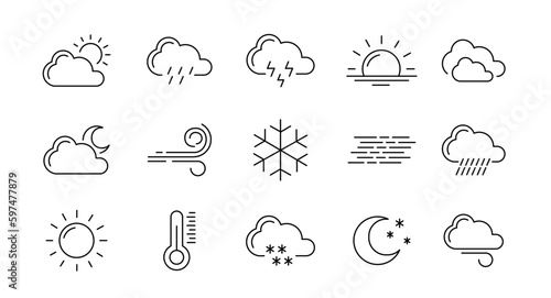 Weather line icons