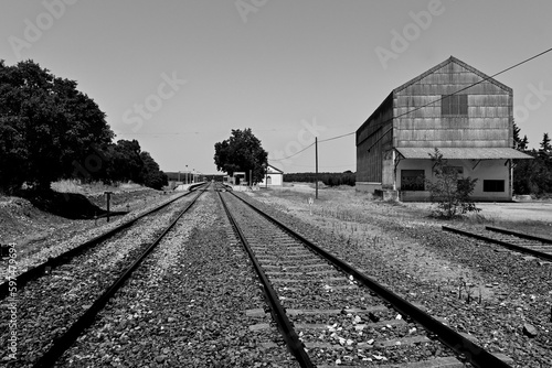 lonely railway station on a countryside in andalusia, spain © pixelgatestocks