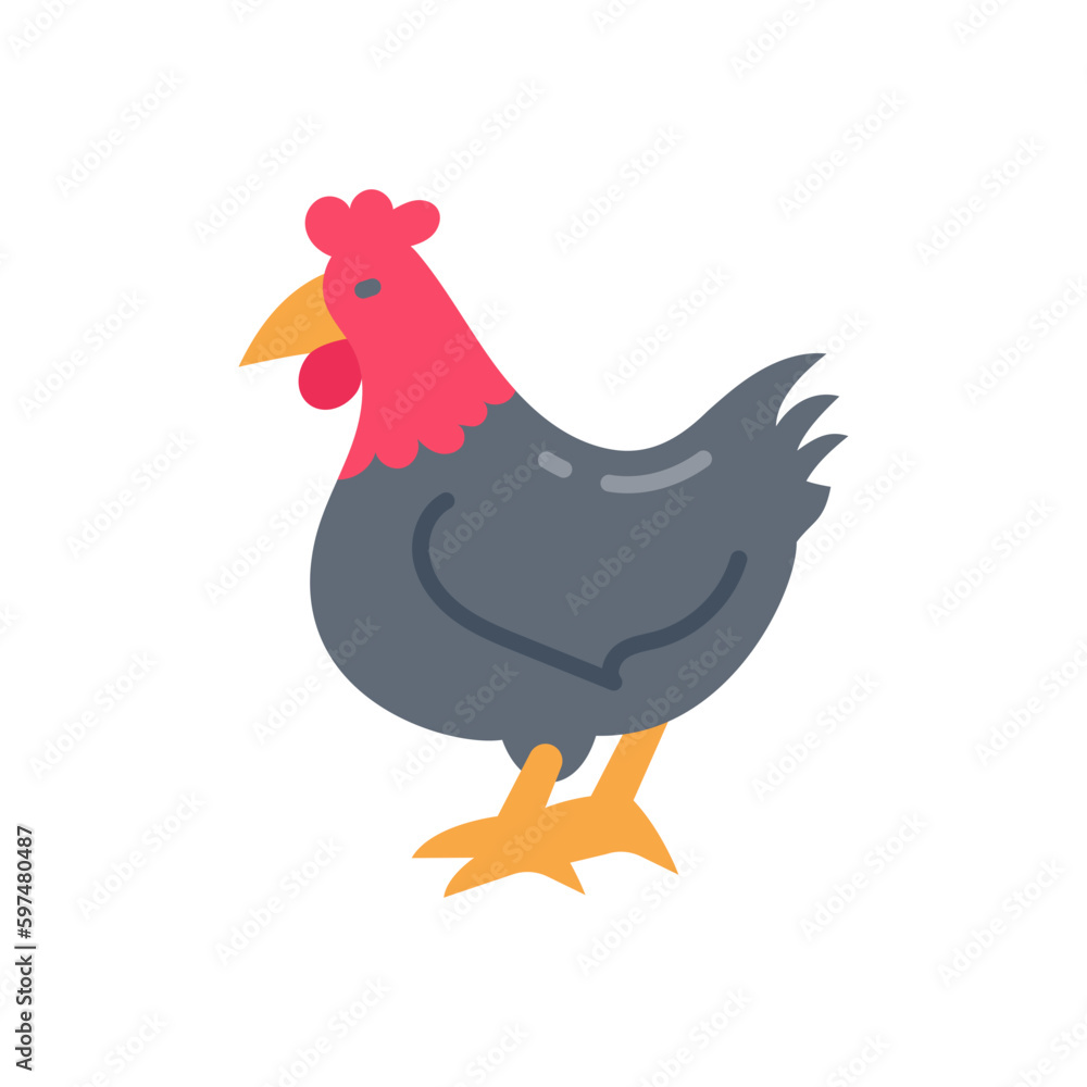 Chicken icon in vector. Illustration