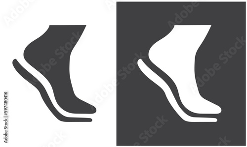 Sole on orthopedic insole, vector, icon.