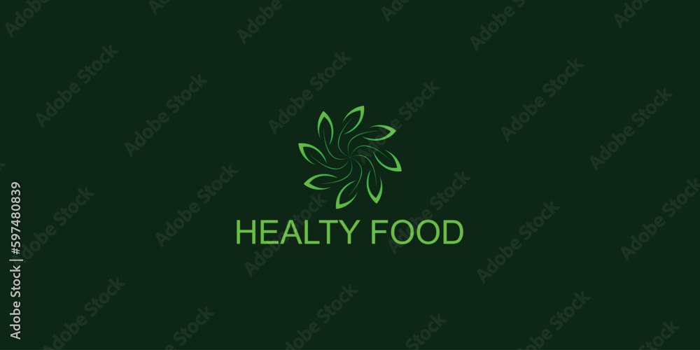 Abstract Organic food logo design with unique concept premium vector Abstract Organic food logo design with unique concept premium vector