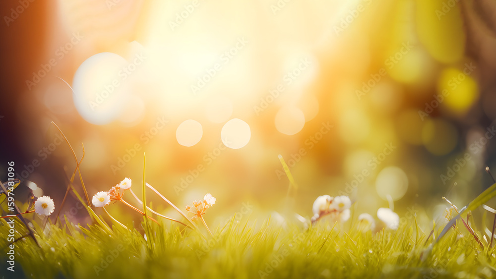 Obraz premium Abstract Spring/Summer Bokeh Background. created with Generative AI