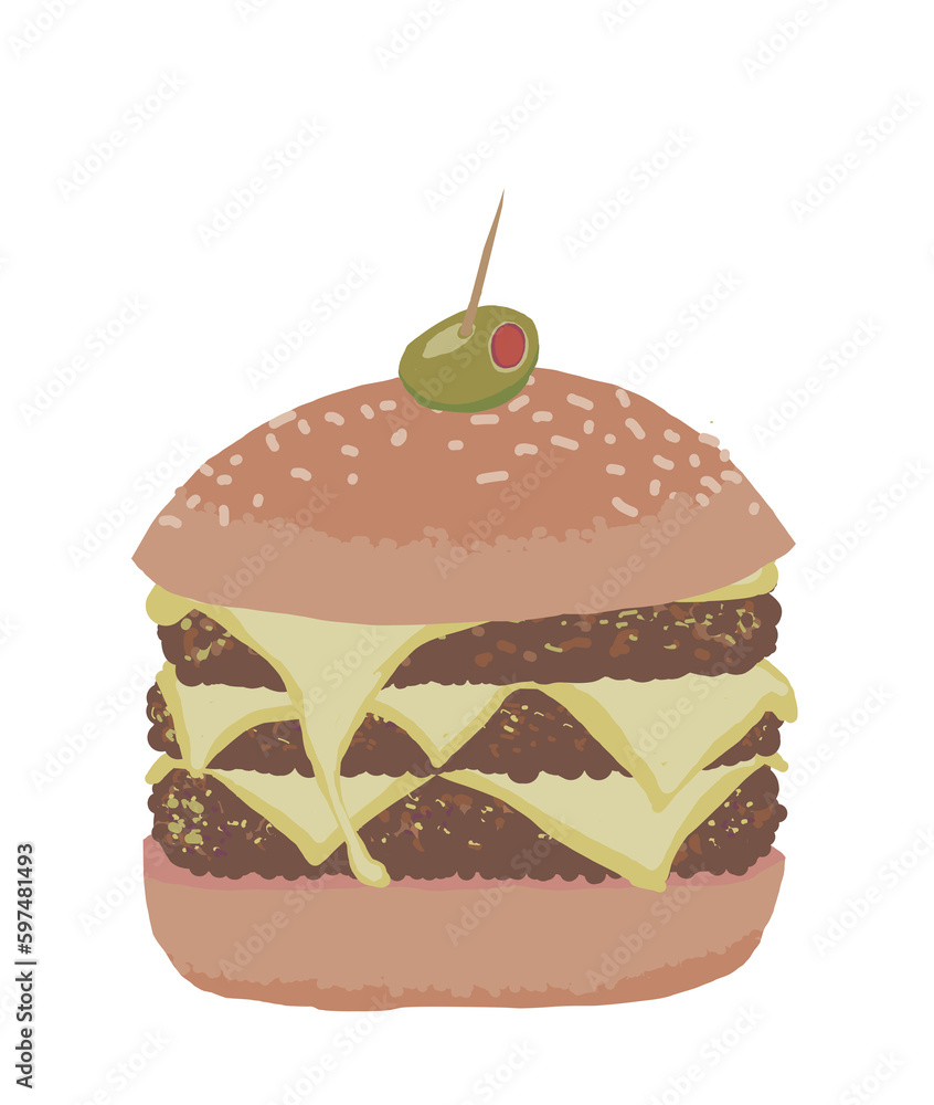 hamburger isolated on white hamburger isolated on white