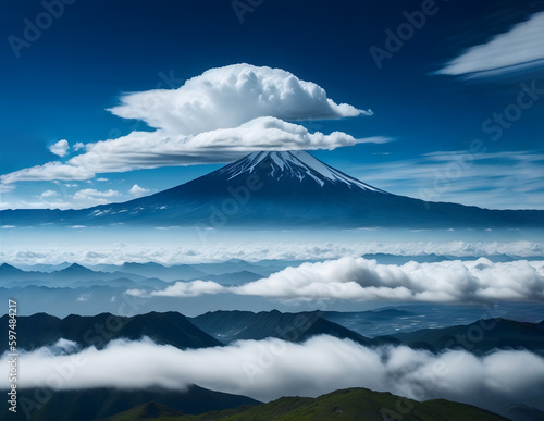Fuji mountain  Illustration by Generative Ai