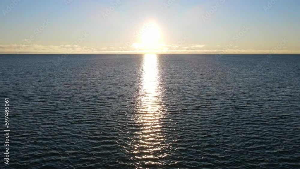 Lake Michigan - Sunrise Drone Shot Lake Michigan - Sunrise Drone Shot