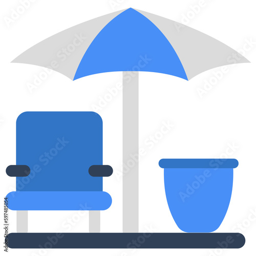 A flat design icon of rowing boat 