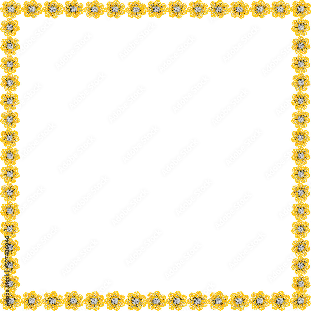 Background, frame of golden flowers  for brochure, banner, invitation, wallpaper, mobile screen