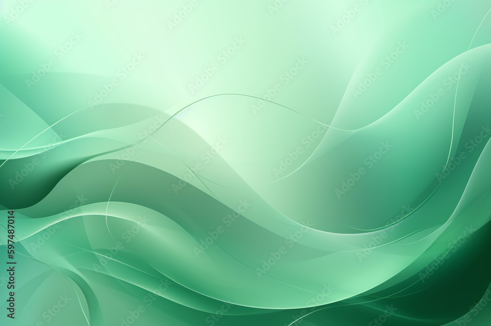 Green abstract wavy background Green abstract wavy background
