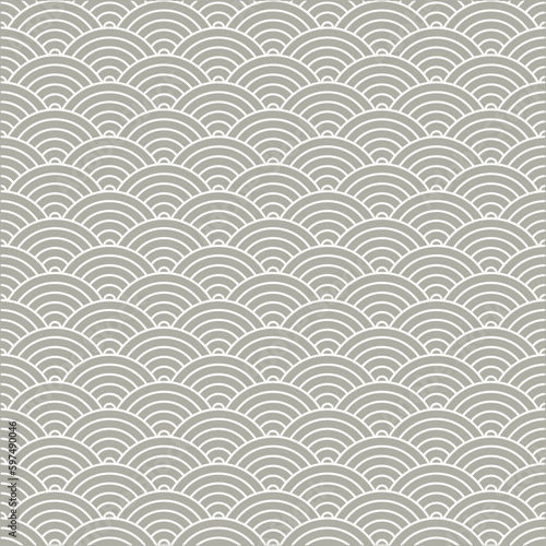 Traditional Japanese Folk Pattern - Vector Seamless Background. Design for wallpaper, notebook, textile or presentation 