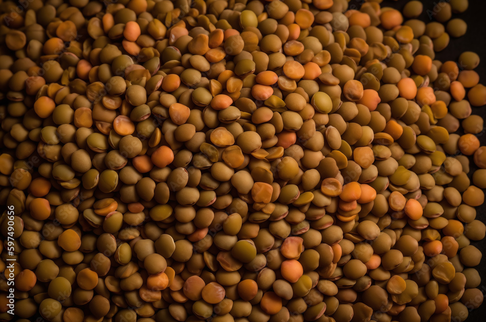 Raw close up of lentils Raw close up of lentils