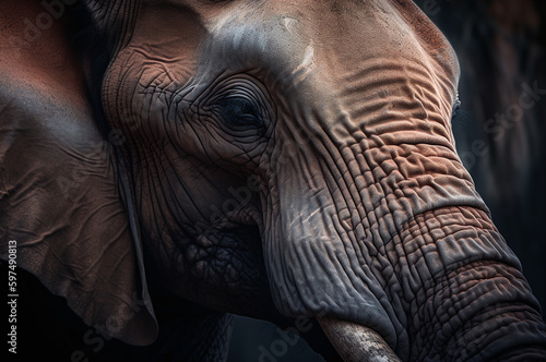 Powerful elephant portrait