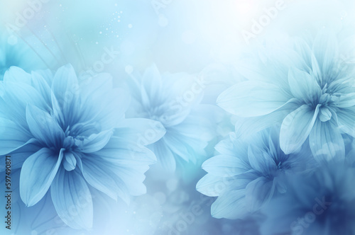 Soft blue floral background