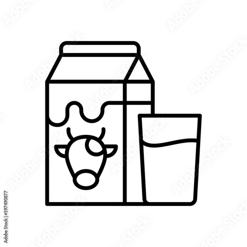 Milk icon in vector. Illustration