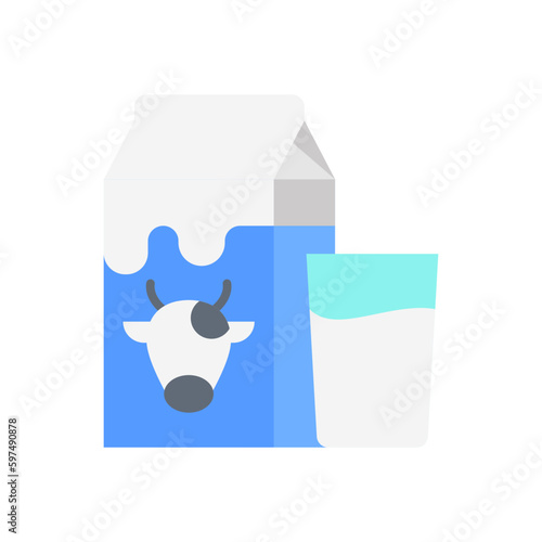 Milk icon in vector. Illustration
