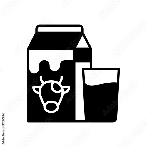 Milk icon in vector. Illustration