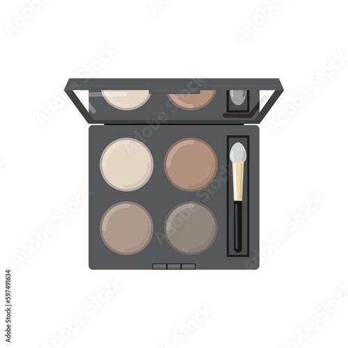 Eye shadow palette icon. Beauty industry. Professional facial makeup. Beauty industry. Cosmetic concept. Vector illustration.