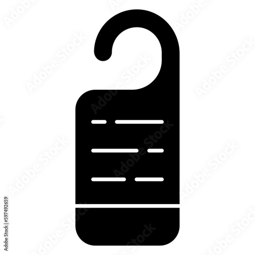 An editable design icon of door hanger knob