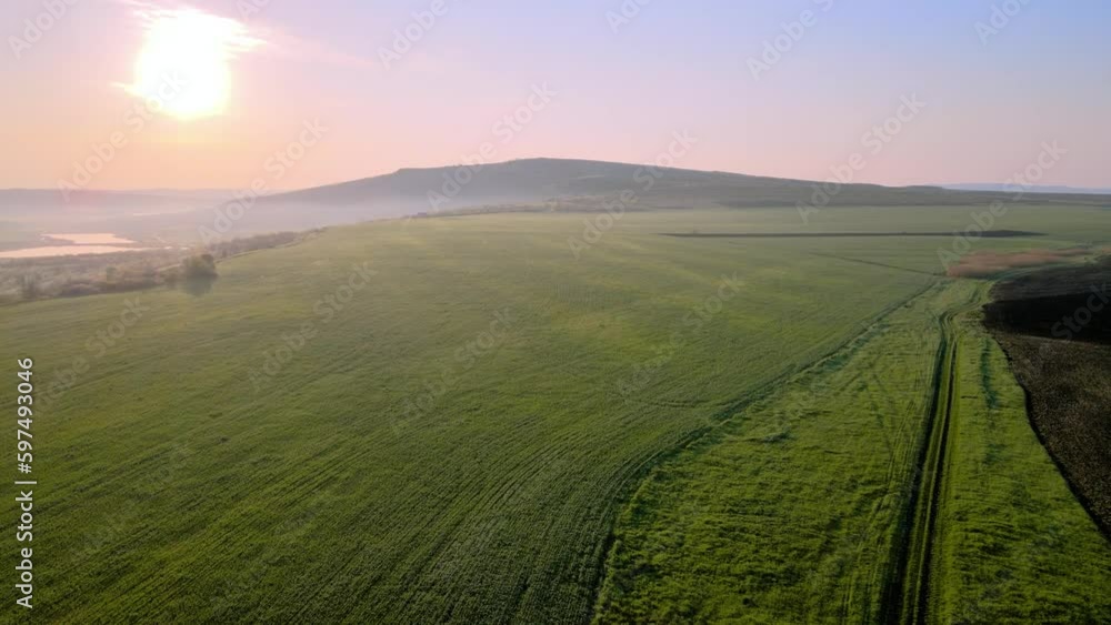 A magical sunrise landscape. A warm atmosphere of the morning. A magical sunrise landscape. A warm atmosphere of the morning.