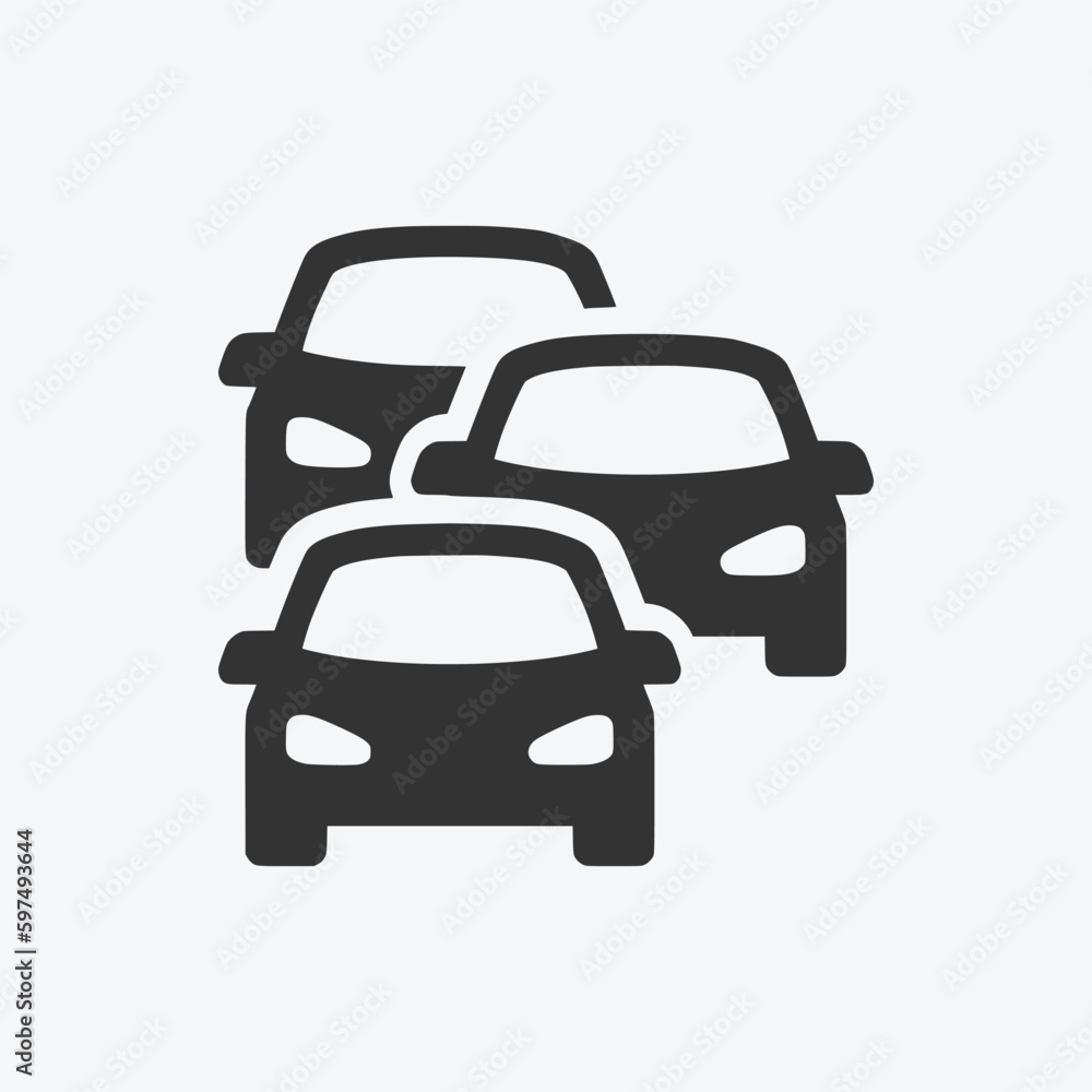Traffic jam icon. Traffic road icon symbol