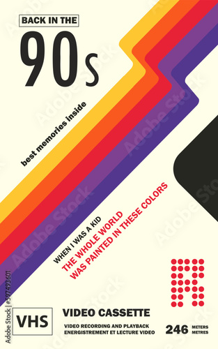 Old video cassette background. Old school and back to 90s concept background.