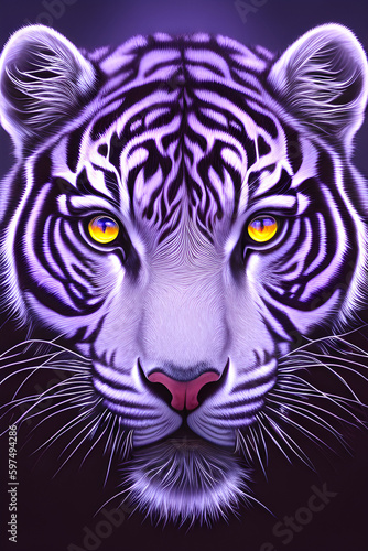 white tiger head