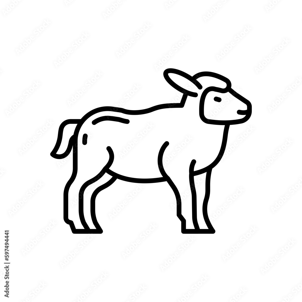 Lamb icon in vector. Illustration