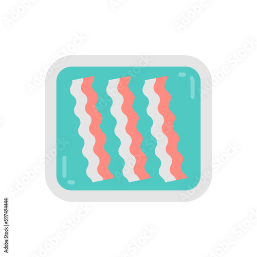 Bacon icon in vector. Illustration