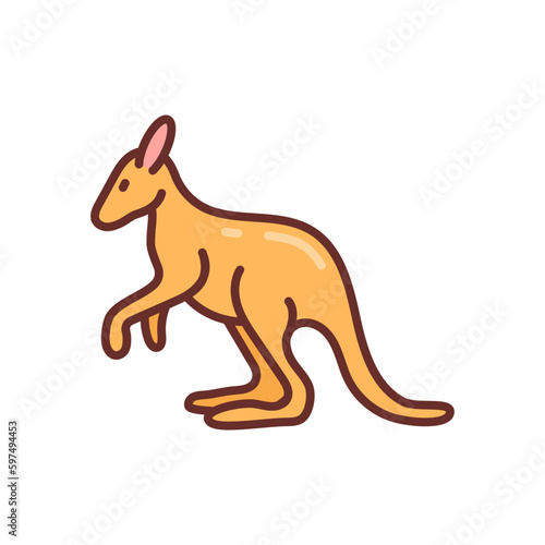 Kangaroo icon in vector. Illustration