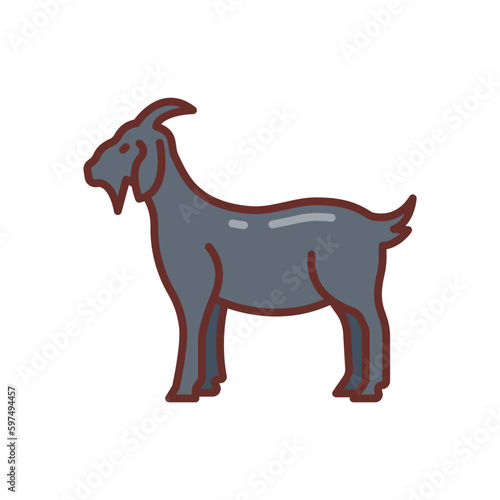Goat icon in vector. Illustration