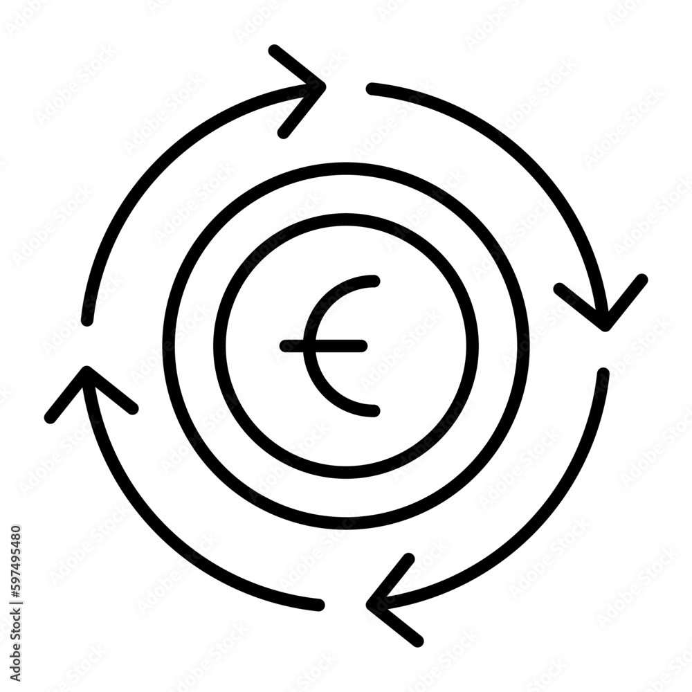 Cashflow Thin Line Icon Cashflow Thin Line Icon
