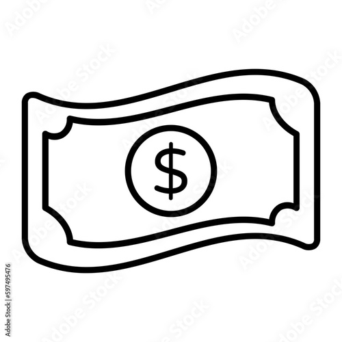 Money Thin Line Icon