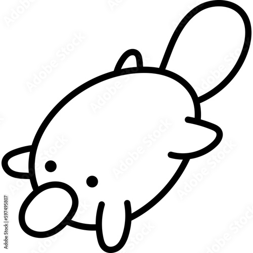Platypus Character Coloring Page