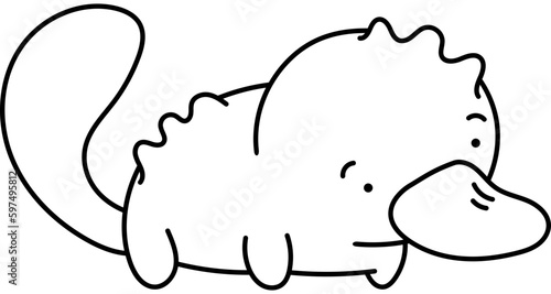 Platypus Character Coloring Page