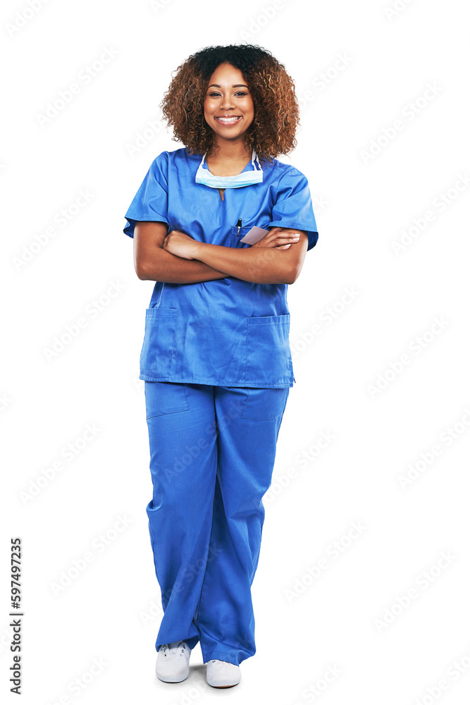 © Khushboo/peopleimages.com - Isolated doctor woman, portrait and arms crossed with smile, pride and happy by transparent png background. Female medic, african nurse and excited face for healthcare, wellness and job at hospital © Khushboo/peopleimages.com - Isolated doctor woman, portrait and arms crossed with smile, pride and happy by transparent png background. Female medic, african nurse and excited face for healthcare, wellness and job at hospital