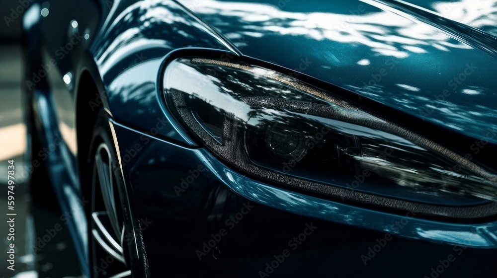 The gloss of a scratch resistant car finish. AI generated The gloss of a scratch resistant car finish. AI generated