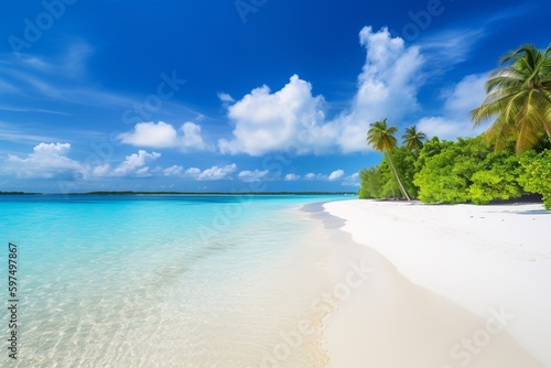 Paradise Found: A Stunning White-Sand Beach and Crystal-Clear Turquoise Ocean, beach, white sand, turquoise ocean, crystal clear, paradise found, tropical, island, vacation, travel, summer, 