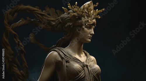 The greek goddess demeter.generative ai photo