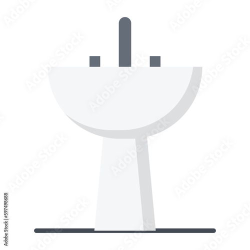 Washbasin Flat Icon