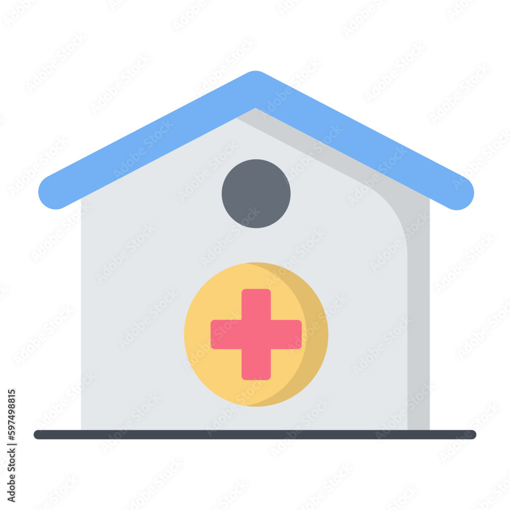 Obraz premium Clinic Flat Icon