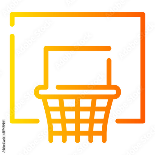 basketball hoop gradient icon