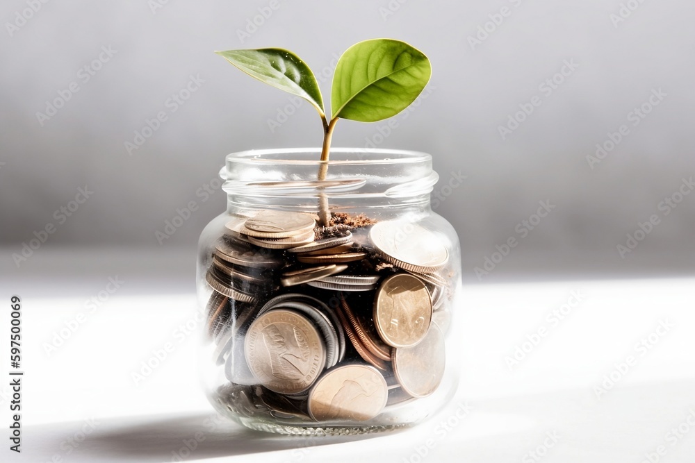 Plant the Seeds of Wealth : Investment Concept Saving Money. Generative AI. Plant the Seeds of Wealth : Investment Concept Saving Money. Generative AI.