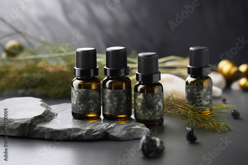 set of aromatic oils and lotions for spa-ai