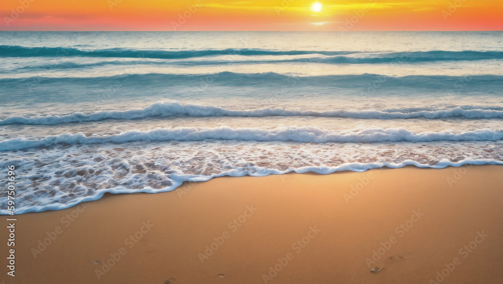 Obraz premium sunset over the beach
