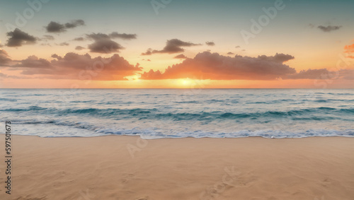 Fototapeta Naklejka Na Ścianę i Meble -  sunset over the beach