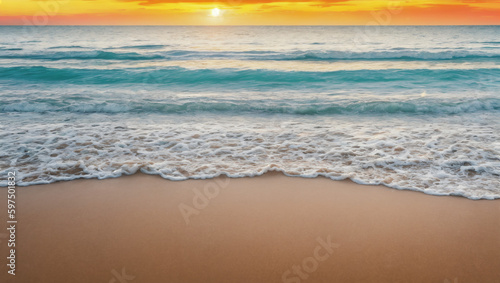 sunset over the beach