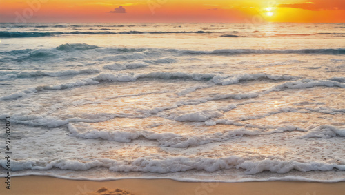 sunset over the beach