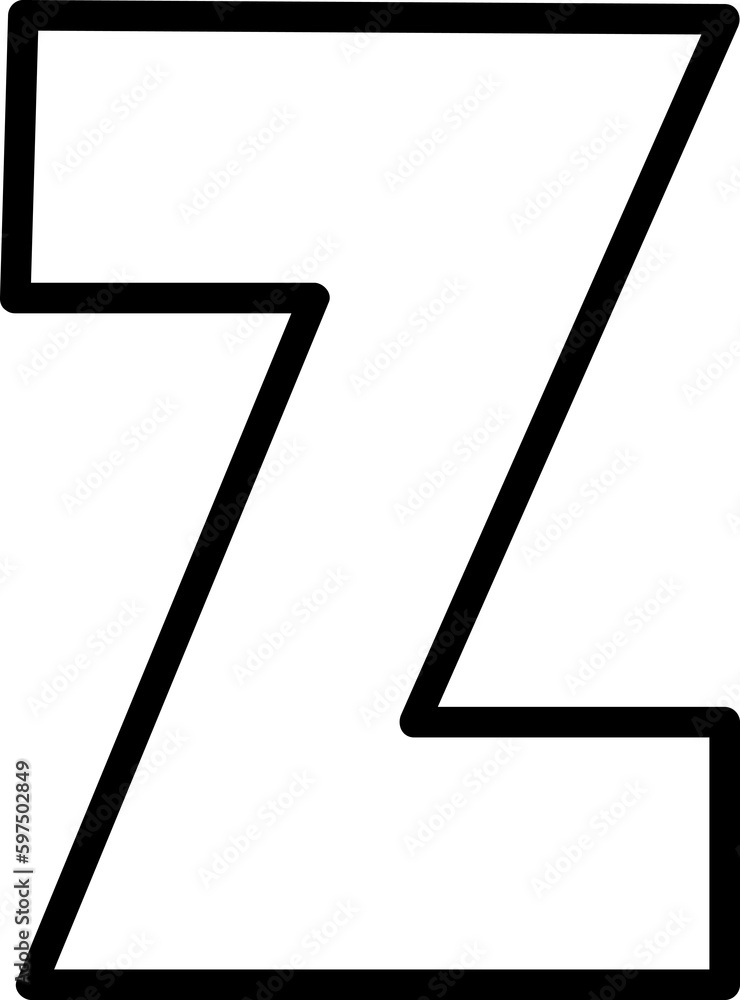Fototapeta premium English alphabet Outline