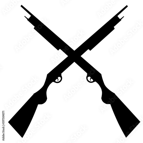 2 Two shotgun silhouettes