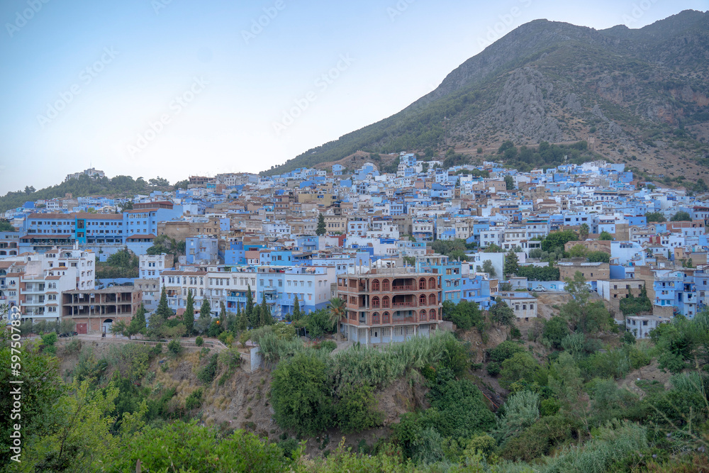 Vue panoramique de la ville de Chefchaouen