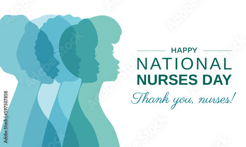 National Nurses Day background, Thank you nurses poster 
